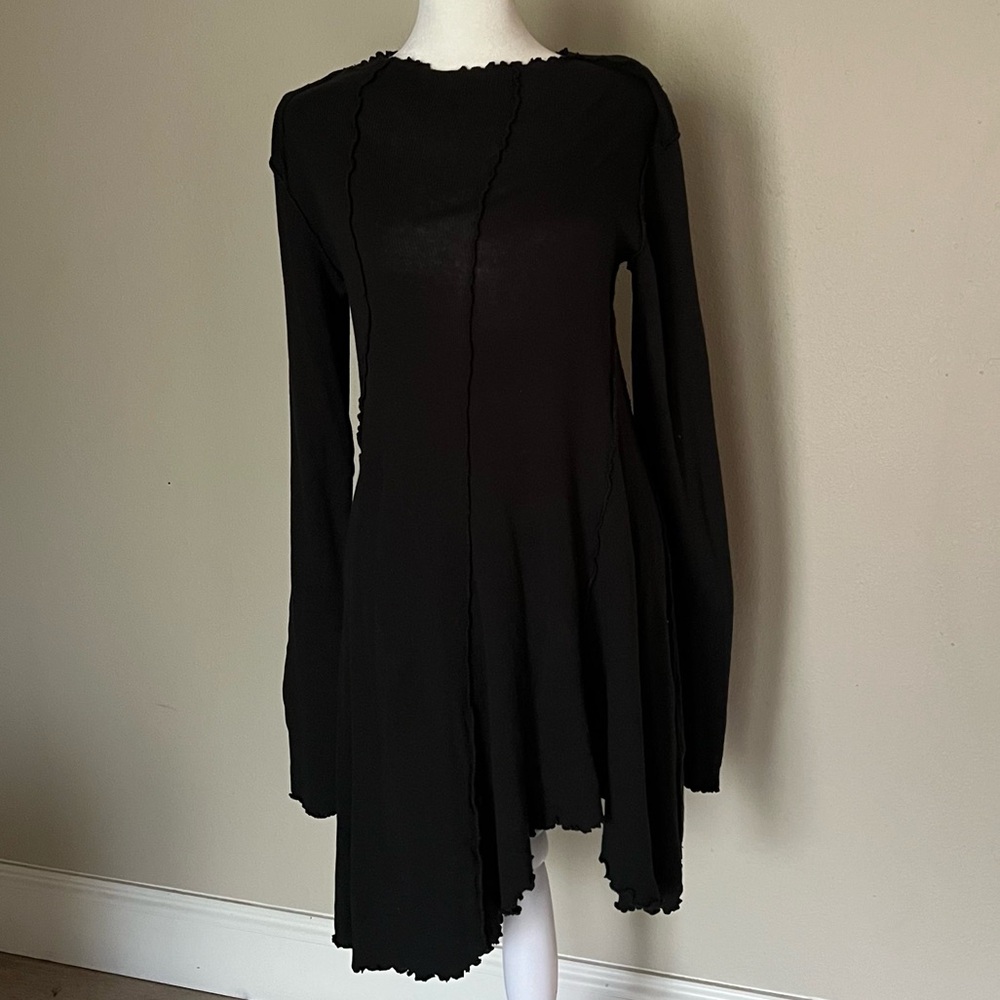 Free People We The Free Long Sleeve Black Tunic Top